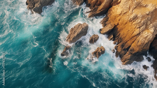 photography_a_cliff_with_waves_in_the_style_of_birds-eye