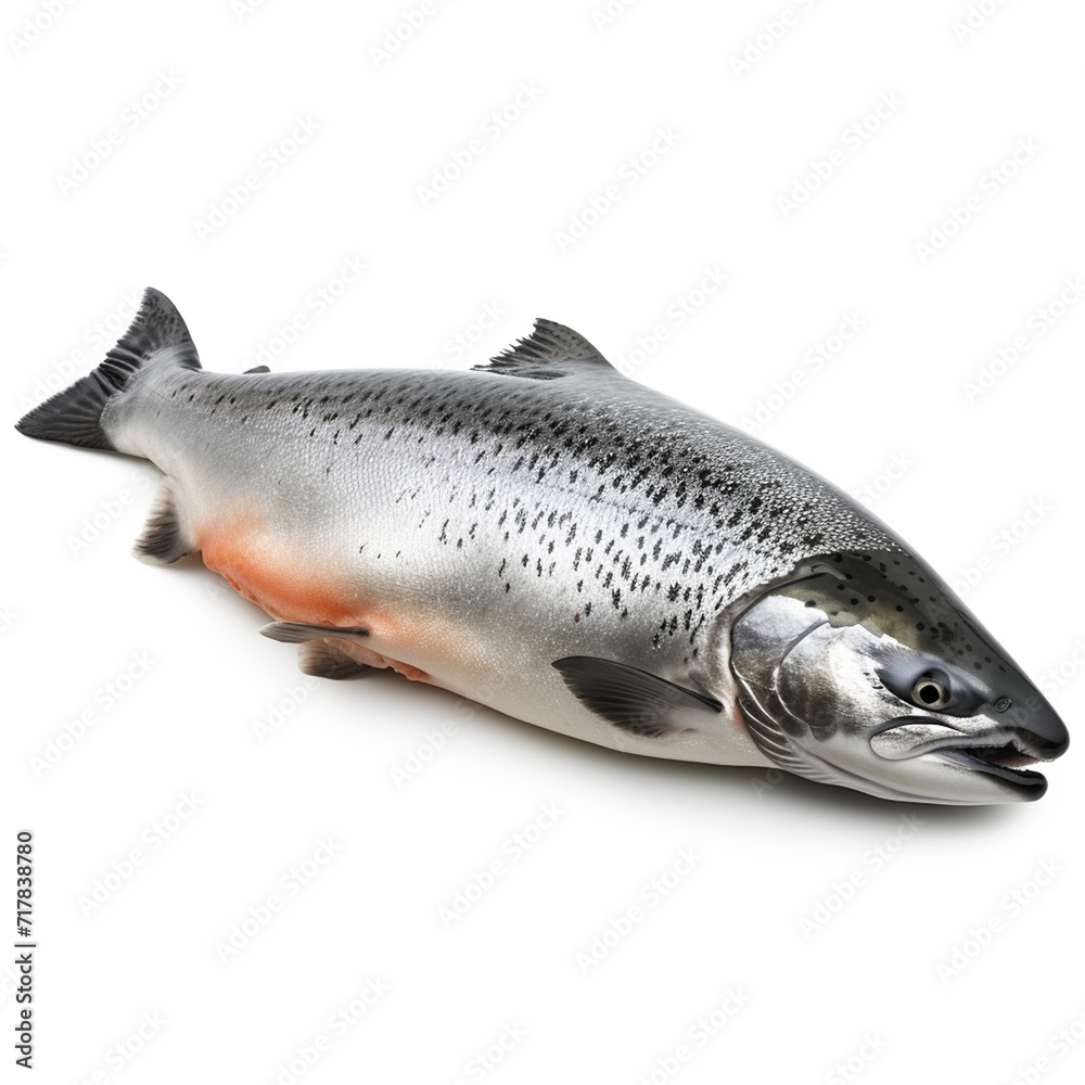 Salmon fish isolated on white color background Salmon fish isolated on white color background
