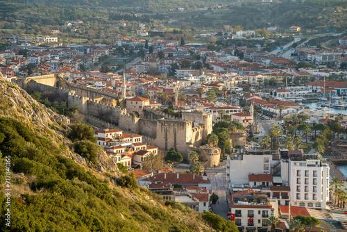Fototapeta Naklejka Na Ścianę i Meble -  Cesme Town view from hill in Turkey