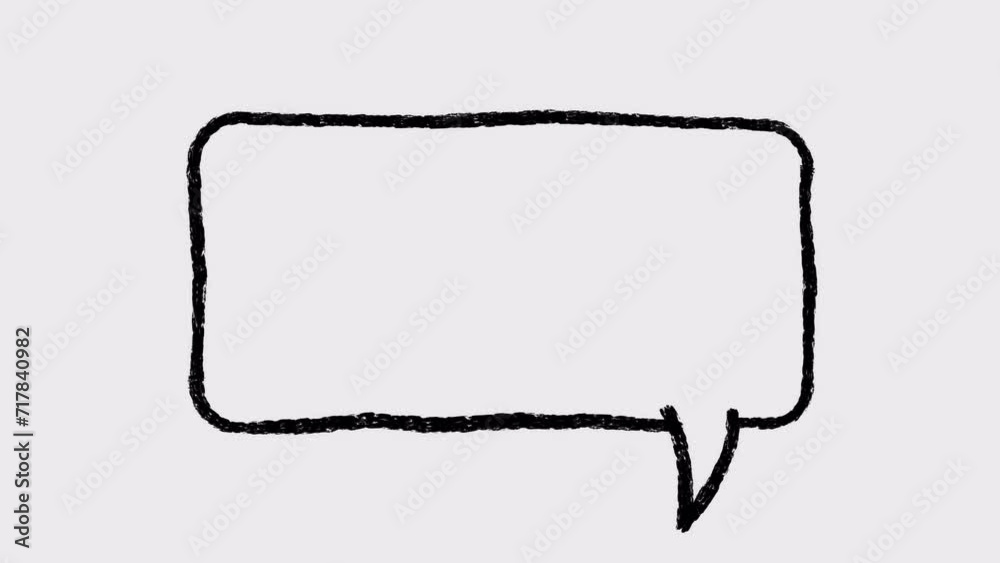 2d animation of appearance of hand-drawn speech bubble with boil effect. 4K video with alpha-channel. 2d animation of appearance of hand-drawn speech bubble with boil effect. 4K video with alpha-channel.