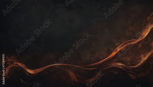 Abstract wavy copper and black texture background 