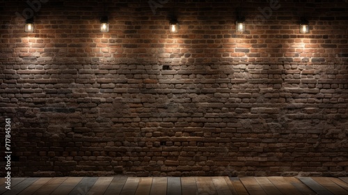 Antique Brick Wall with Dark Background Adds Character and Charm to Interior Design