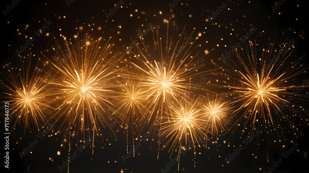 Happy New Year, burning fireworks with bokeh light background Happy New Year, burning fireworks with bokeh light background