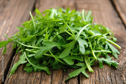 Arugula isolated kitchen table professional advertising food photography