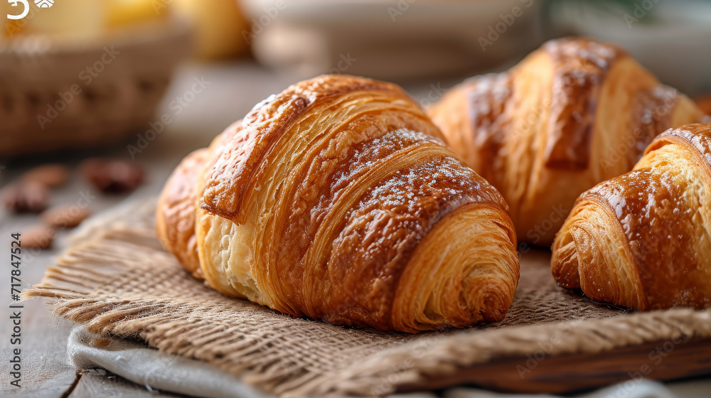 croissant product photo well decorated