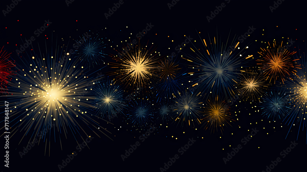 Happy New Year, burning fireworks with bokeh light background Happy New Year, burning fireworks with bokeh light background
