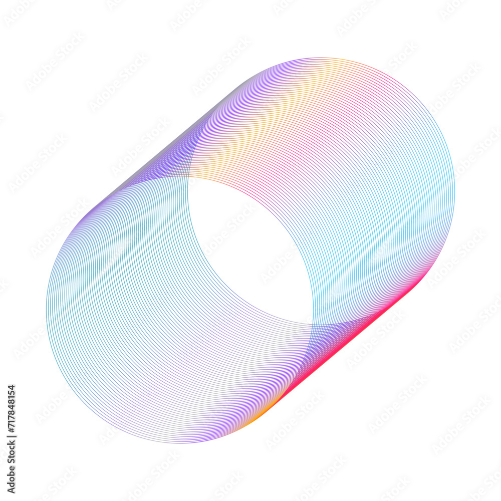 Obraz premium An abstract cut out transparent futuristic gradient streak design element.