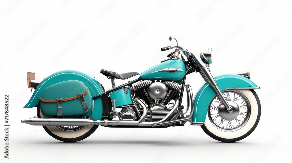 Classic motorcycle on white background isolated Classic motorcycle on white background isolated