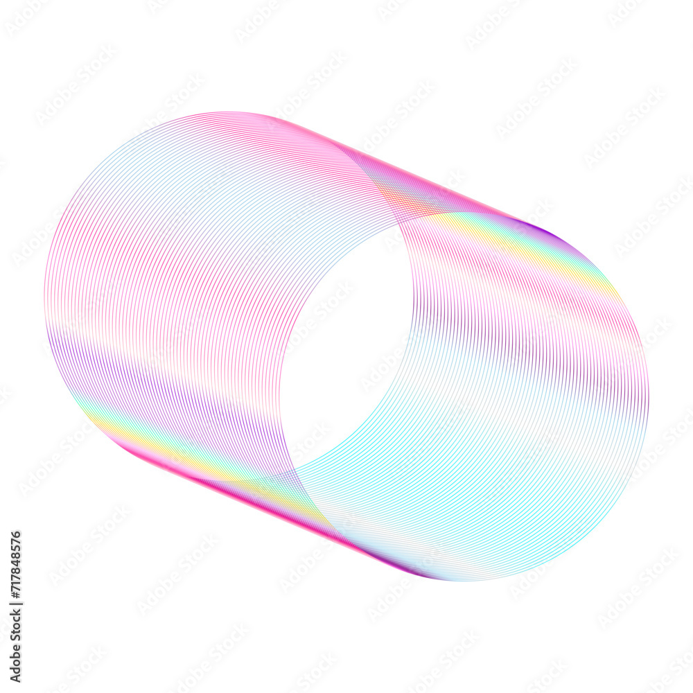 Obraz premium An abstract cut out transparent futuristic gradient streak design element.