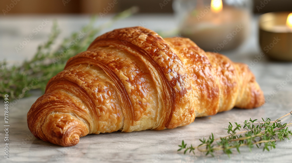 croissant product photo well decorated