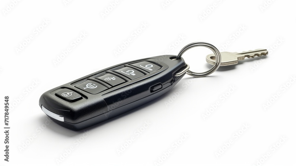 Remote-controlled car key isolated on white background Remote-controlled car key isolated on white background