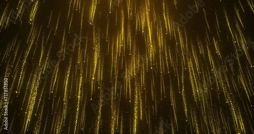 Golden Lines Particles Background. Abstract Luxury Lines Particles.