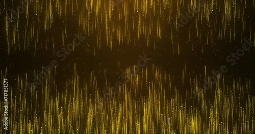Golden Lines Particles Background. Abstract Luxury Lines Particles.