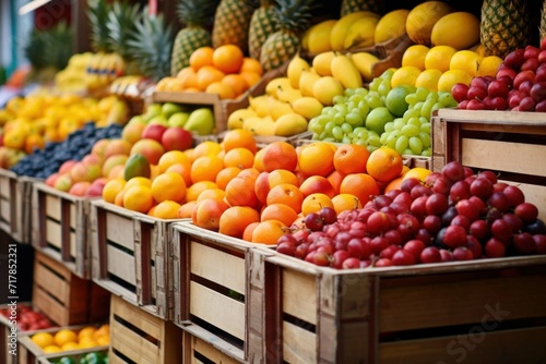fruit market stall photo