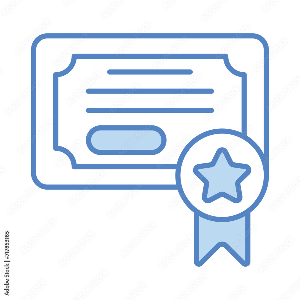 Certificate icon isolate white background vector stock illustration Certificate icon isolate white background vector stock illustration