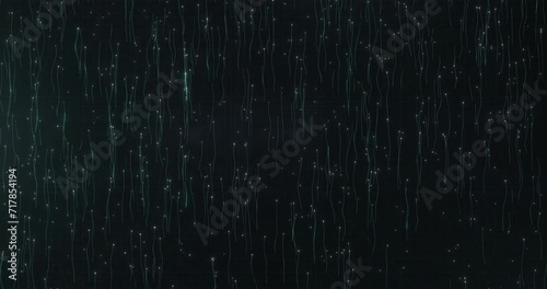 Abstract Lines Particles And Dark Background.