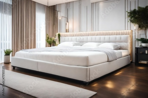 white bedroom with white pillow and bedsheet