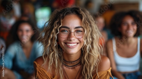 Women's Month: Celebrating Diversity with Glasses and a Choker Necklace Generative AI
