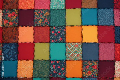 The Patchwork fabric. Multicolor Fabric Backgrounds with Artistic Flair 