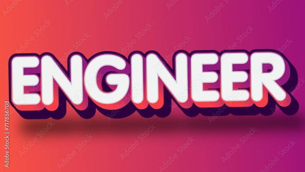 3D Engineer text banner art 3D Engineer text banner art
