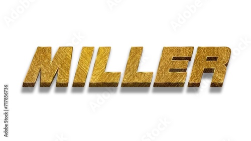 3D Miller name banner art