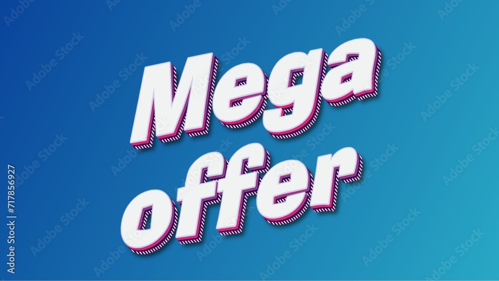 3D Mega offer banner art