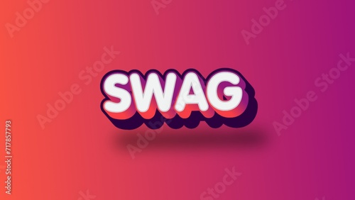Fototapeta 3D Swag text banner art