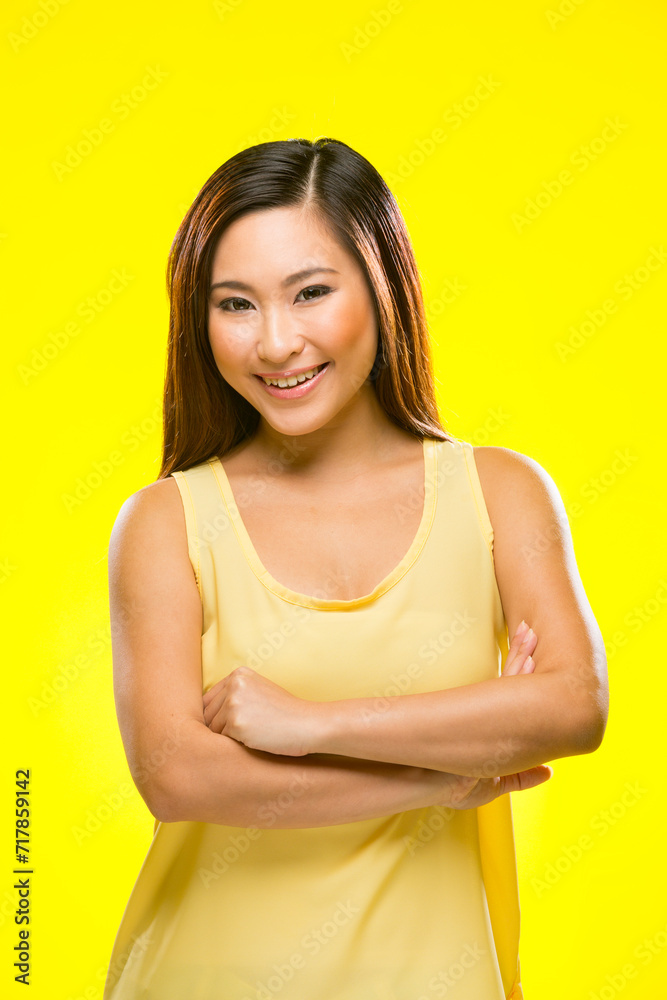 Portrait of happy Asian Woman. Portrait of happy Asian Woman.