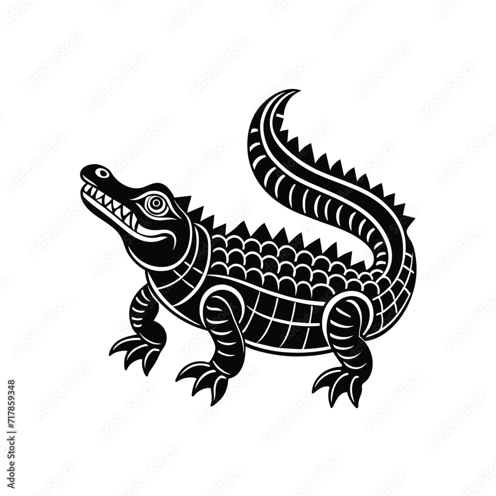Fototapeta premium Crocodile graphic vector EPS
