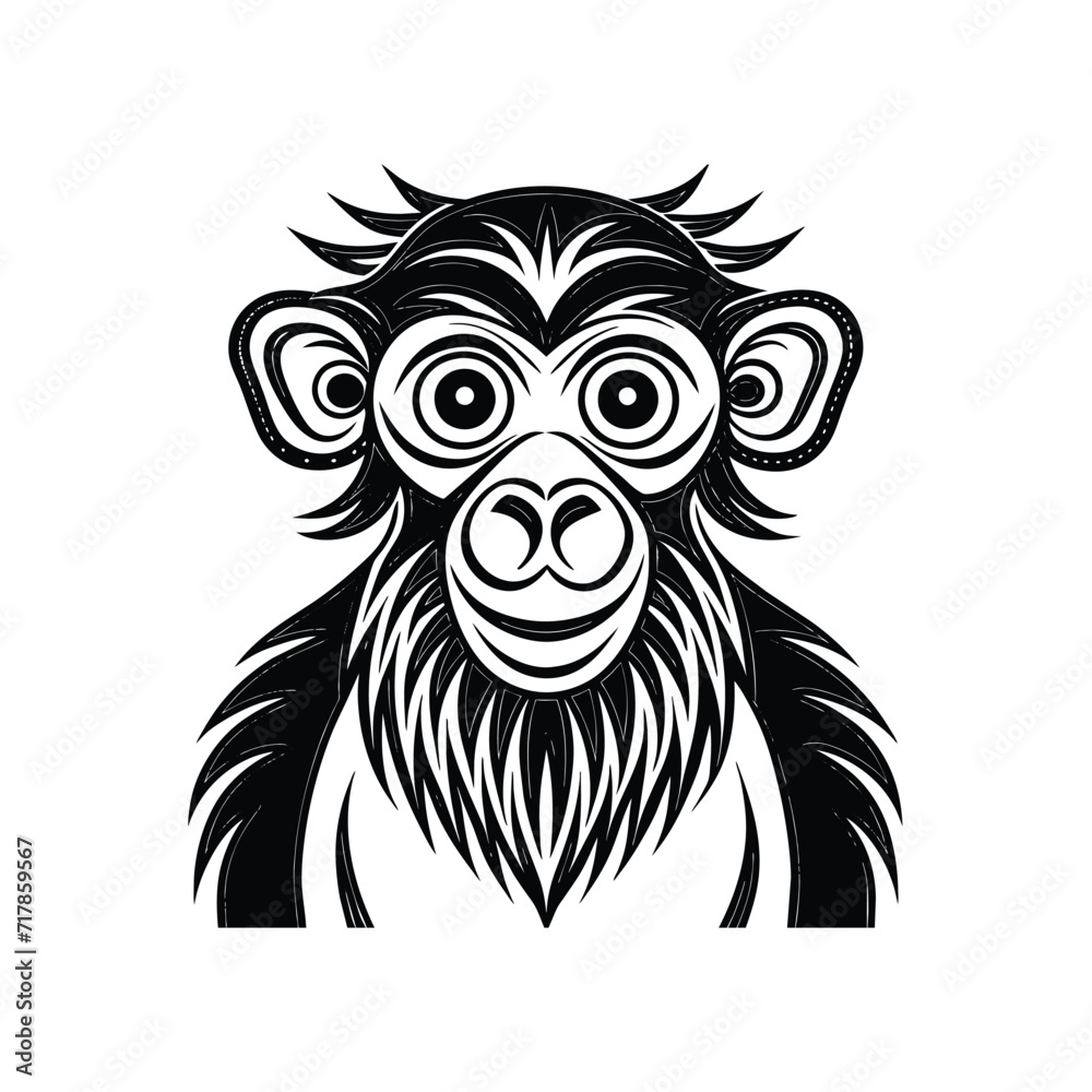 Obraz premium Monkey graphic vector EPS
