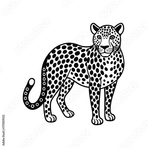 Leopard graphic vector EPS