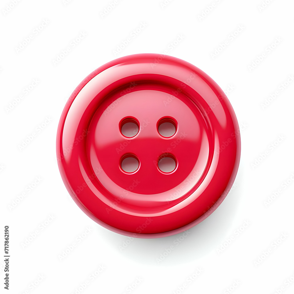 The red button isolated on a white background. High quality