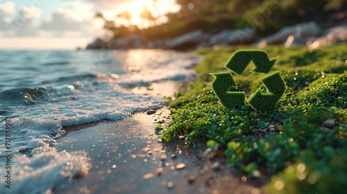 Recycling Revolution: A Green, Grassy Trash Can Generative AI