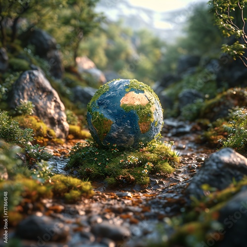Eco-Friendly Earth Day Celebration: A Rocky Pathway to Sustainability Generative AI