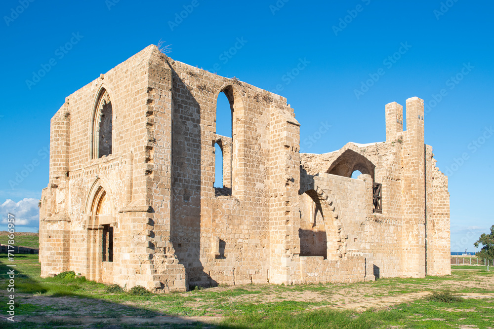 North Cyprus, Carmelite Church
Another of Famagusta's remarkable ruined churches from the Gothic period is the Church of St Mary of Carmel or the Carmelite Church.It was built in the 14 century.
