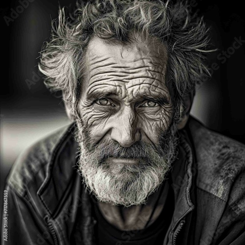 lifestyle photo man in poverty.
