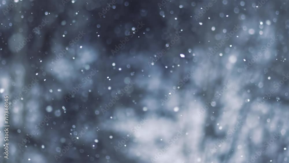 Snow is snowing in winter nature background slow motion Snow is snowing in winter nature background slow motion