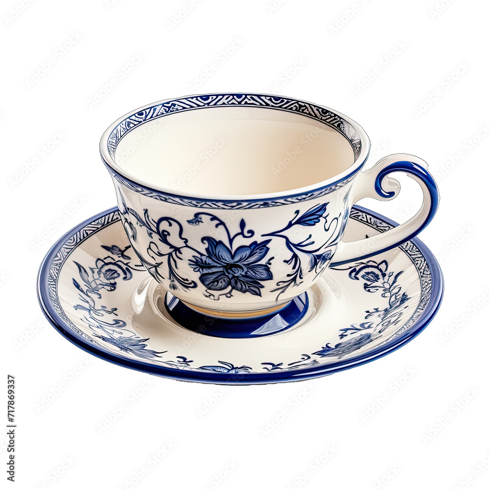 A Saucer Placed Beneath a Teacup or Mug.. Isolated on a Transparent Background. Cutout PNG. A Saucer Placed Beneath a Teacup or Mug.. Isolated on a Transparent Background. Cutout PNG.