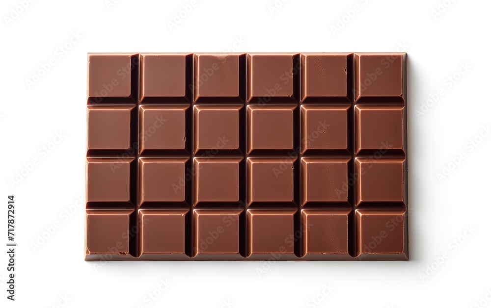 Sweet square chocolate bar isolated on white background. Sweet square chocolate bar isolated on white background.