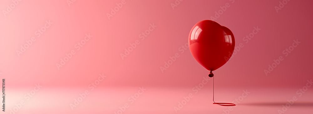 An airborne heart, the vibrant red balloon floats against a soft pink sky, evoking feelings of love and adventure An airborne heart, the vibrant red balloon floats against a soft pink sky, evoking feelings of love and adventure
