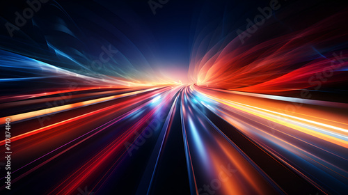 abstract fast background with neon lights © Muhammad