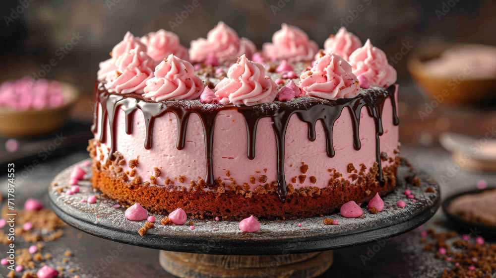freshly baked cake well decorated product photo freshly baked cake well decorated product photo
