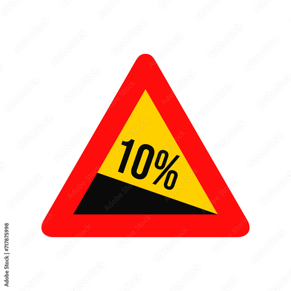 Steep descent road sign graphic design Steep descent road sign graphic design