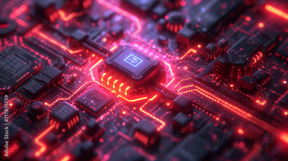 electronic circuit board with processor