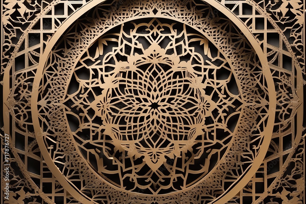 3d rendering illustration papercut,ramadan art luxury background, ulta detailed, perfect composition ultra high resolution,intricate detail,space for text or message,ai generated