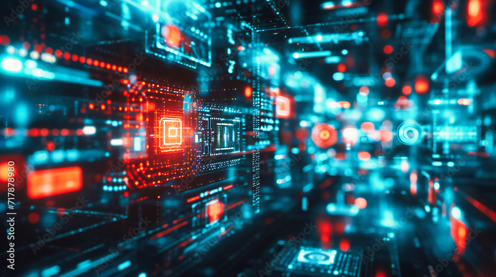 Digital Technology in Cyberspace: Abstract Network Communication and Futuristic Information Concept Digital Technology in Cyberspace: Abstract Network Communication and Futuristic Information Concept