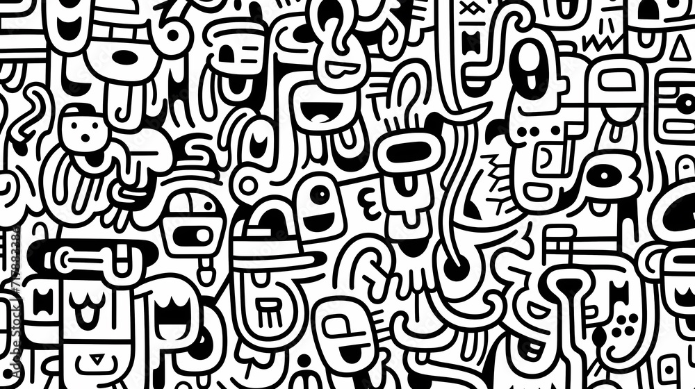 Cute graffiti art abstract background poster web page PPT, art background