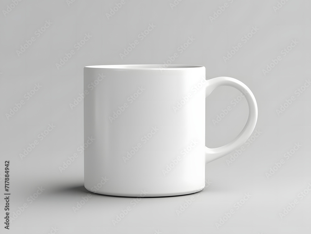 3D blank white cup mockup on isolated background 3D blank white cup mockup on isolated background