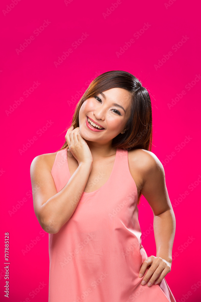 Portrait of happy Asian Woman. Portrait of happy Asian Woman.