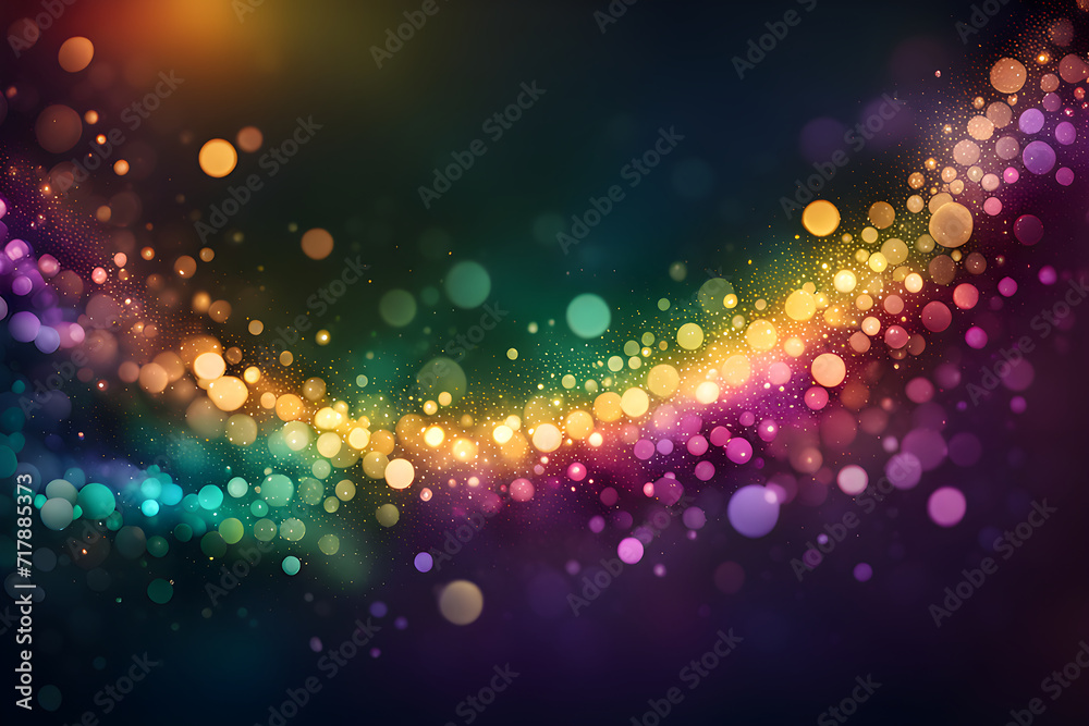 Colorful glittering abstract background with lights blur bokeh